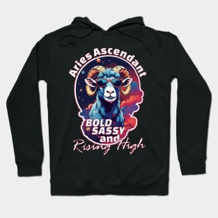 Funny Aries Zodiac Sign - Aries Ascendant, Bold, Sassy, and Rising High Hoodie